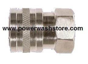 Hansen Stainless Steel - 1/2 FPT Quick Connect Coupler #1864 1 Hansen Stainless Steel - 1/2 FPT Quick Connect Coupler #1864