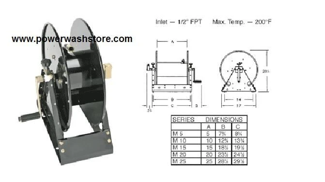 Hosetract Industrial Reels - 125' #1777 (M20-10) 2 Hosetract Industrial Reels - 125' #1777 (M20-10) - Image 2