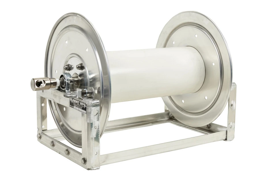 SUMMIT SME SERIES ALUMINUM 12v ELECTRIC REEL W/ STAINLESS STEEL1/2" MANIFOLD - 18" 1 SUMMIT SME SERIES ALUMINUM 12v ELECTRIC REEL W/ STAINLESS STEEL1/2" MANIFOLD - 18"